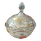 Candy dish, painted glass sugar bowl