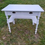 Coiffeuse, console en bois peint