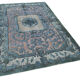 Hand-knotted vintage turkish 1980s 157 cm x 251 cm blue rug