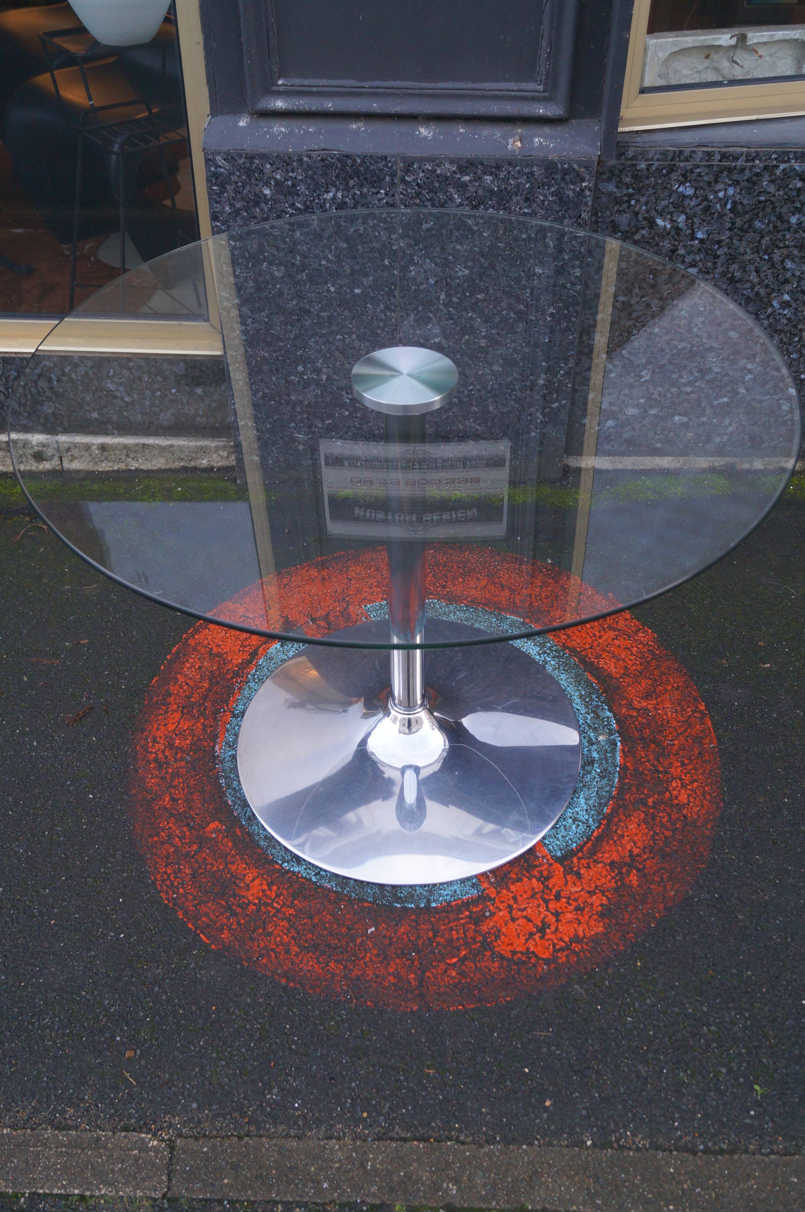 Design table base chrome tulip