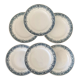 6 flat antique plates in Saint Amand earthenware – model MOROCCO