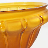 Art Deco Amber Glass Centerpiece Bowl-Circa 1930s