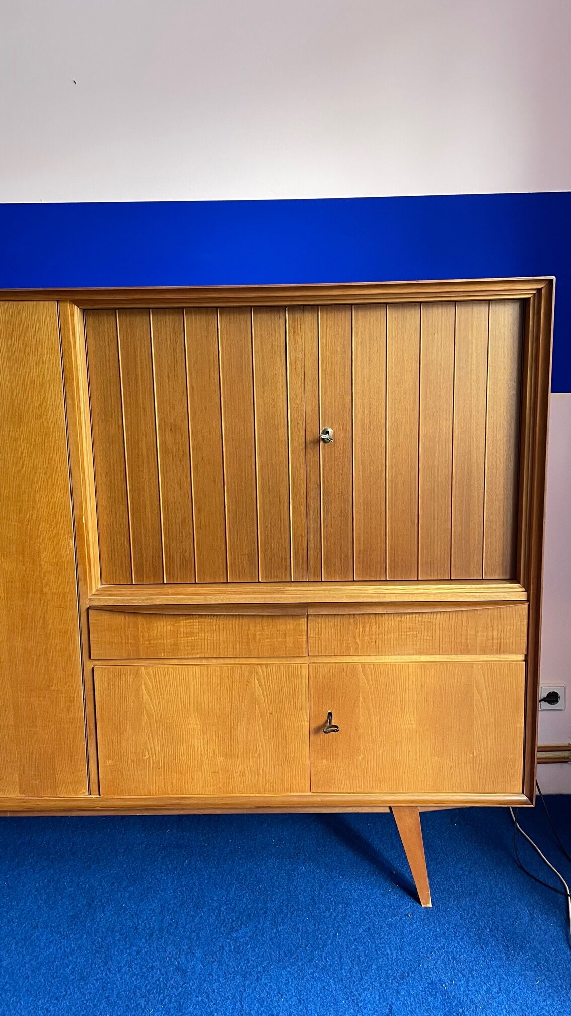 Highboard, living room furniture teak 60s vintage Danish