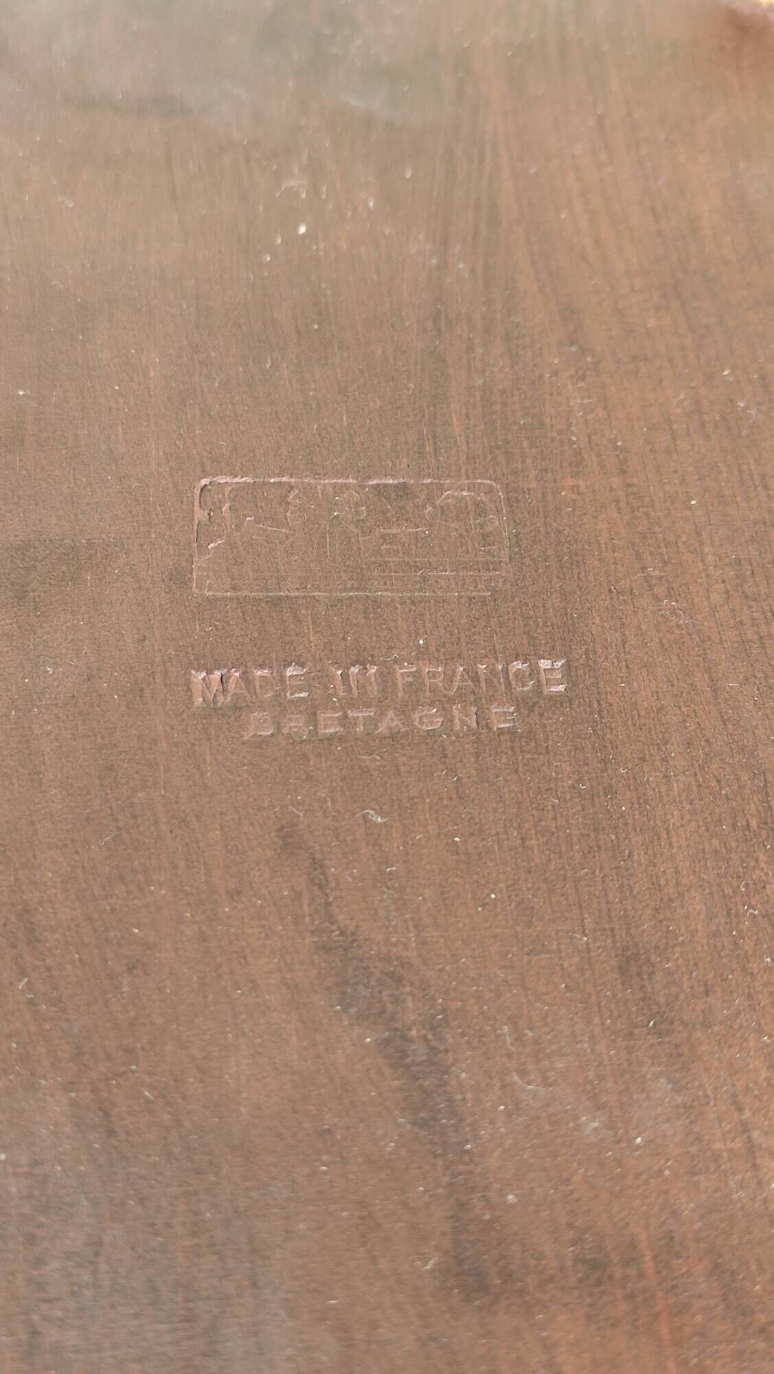 Old artisanal box in carved wood made of French (Brittany)