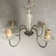 4-branches glass chandelier