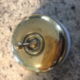 Interrupeurs annee 1950/1960 porcelaine, inox, laiton