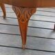 Table basse merisier, cannage et verre style Louis XV, vers 1960
