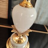 Alabaster and gilded brass lamp