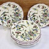 7 flat plates Gien model cornucopia 1938 1960
