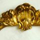 Antique gilt bronze pediment, furniture decoration, mirror, signed JF