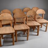 Set of 8 dining chairs by Rainer Daumiller. Denmark, 1970s.