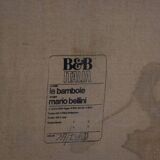 Le Bambole sofa in buffalo leather by Mario Bellini for B&B Italia, 1970s