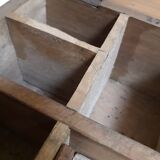 Wooden crate box 46.2x19.3cm with compartments