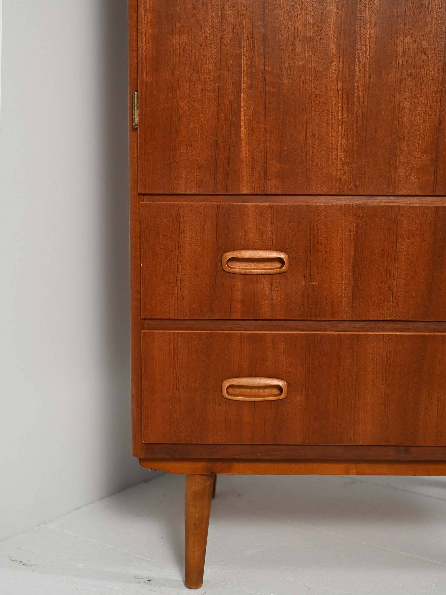 Scandinavian teak and oak cabinet, 1950s