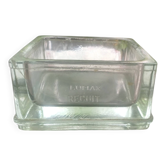 Thick glass catch-all or ashtray Lumax Annealed 11x11 cm