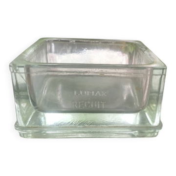 Thick glass vide-poche or ashtray Lumax Annealed 11x11 cm