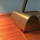 Mid-century brass swan neck table lamp in Hollywood Regency style from the 1960s.