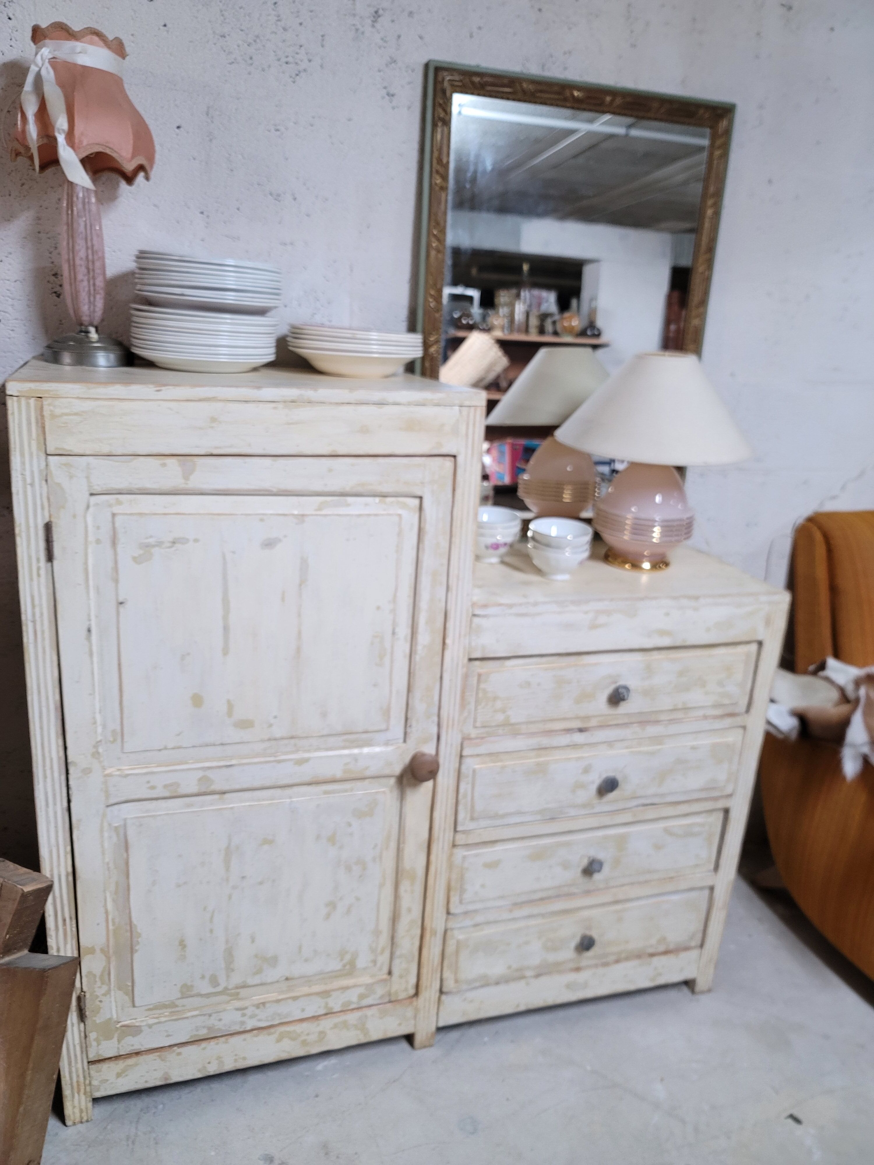 Asymmetrical vintage buffet