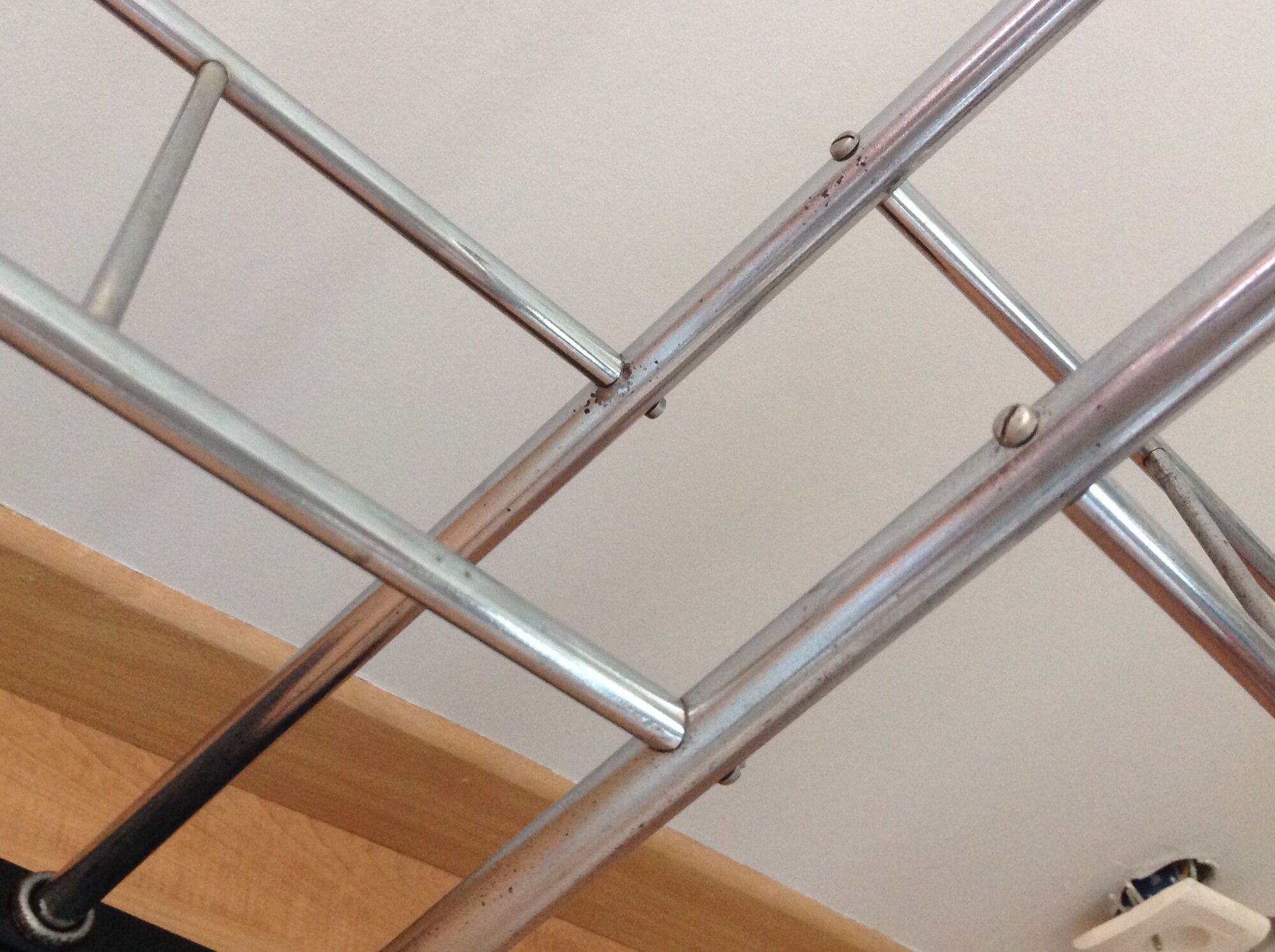 Chrome plated metal umbrella holder and black base 60/70 years