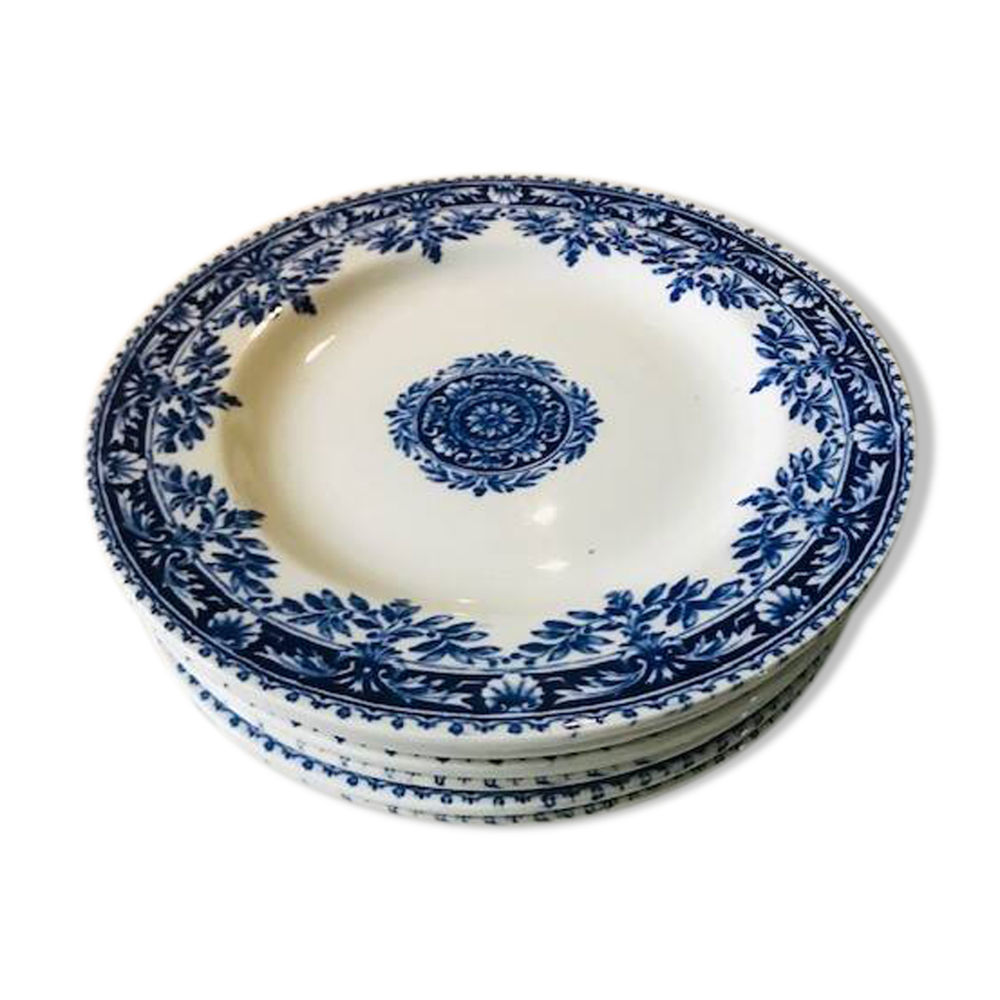 Set of 8 Luneville Mazarin plates