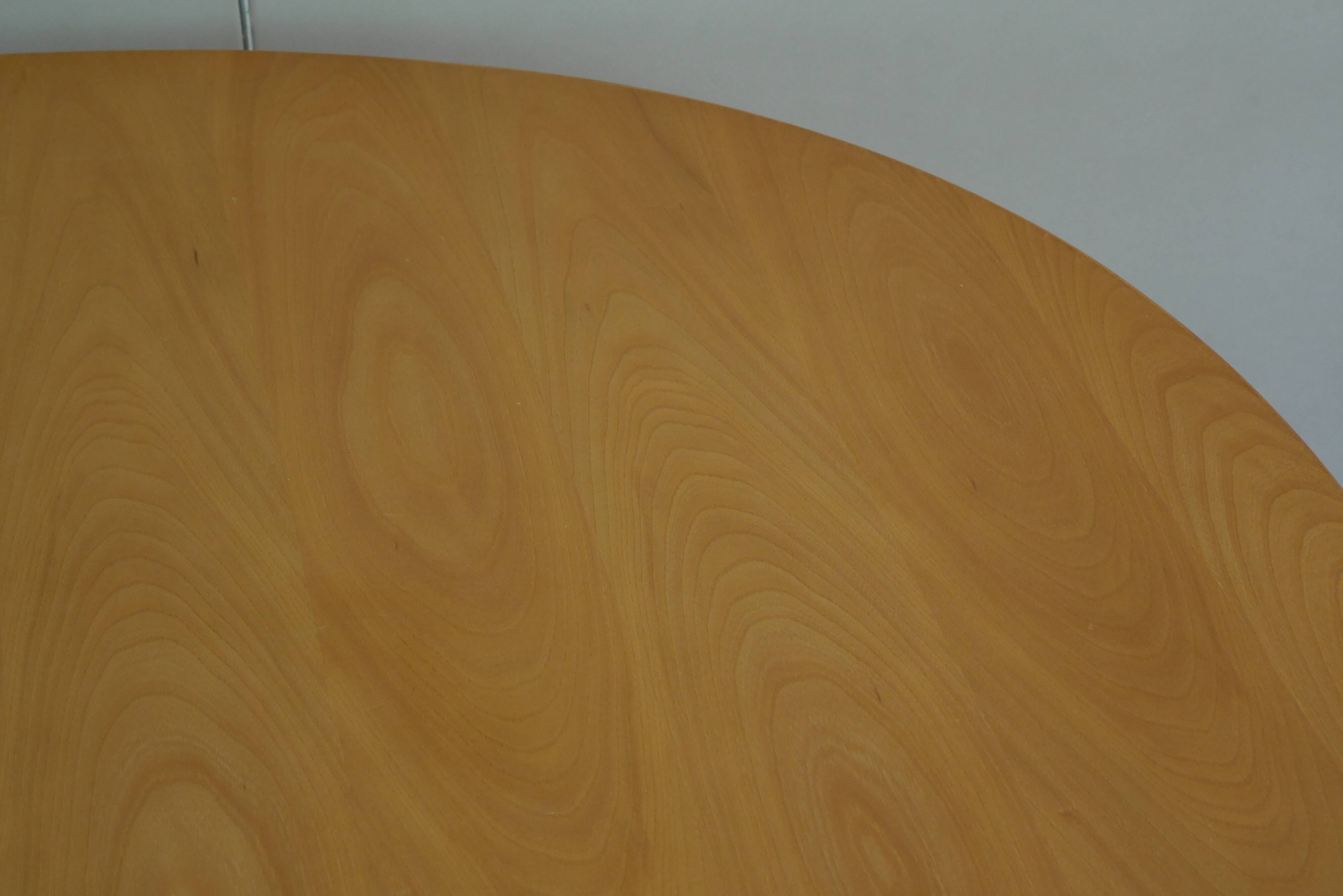 Oval table with 2 extensions baumann vintage central foot