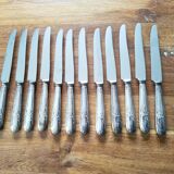 12 antique silver metal knives