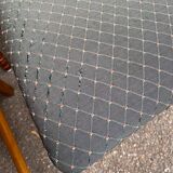 4 chaises landaises à crosses bois massif et tissu gris