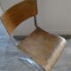 Chair in metal and wood of James Léonard 50 years