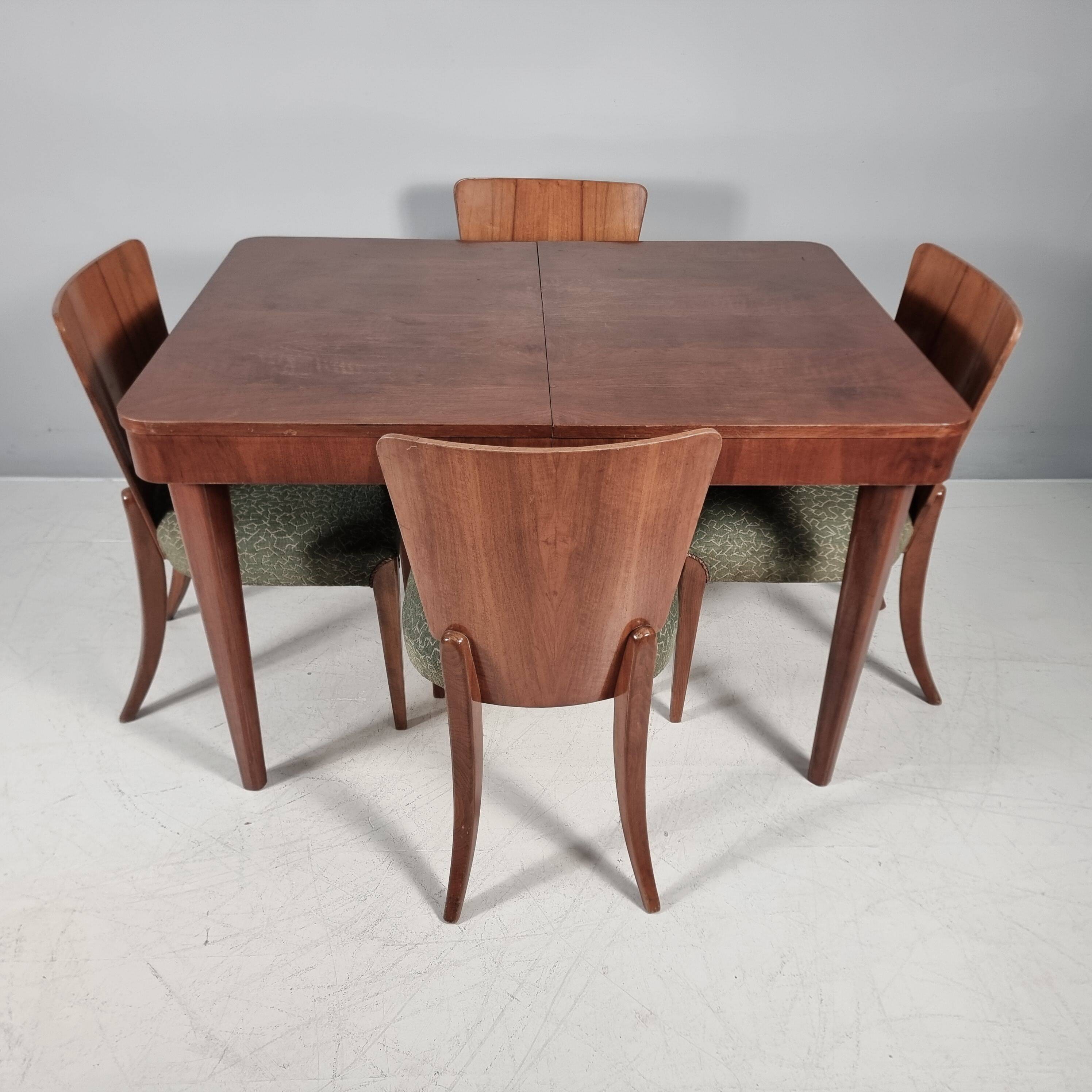 Set Chairs and Table  by Jindřich Halabala for Up Zavody, 1940s