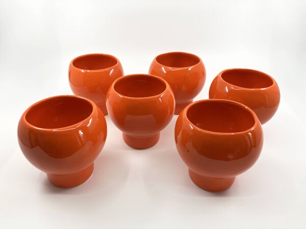 Ensemble bols/pichet en céramique • Georges Lanteri pour A.R.P. • Circa 70