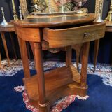 Console desk writing desk sofa back in solid walnut 19th Empire