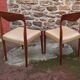 Pair of Danish chairs from the 1970s, Moller type.
