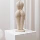 Beige Ceramic Fat Lava Statue – Abstract Mid-Century Modern Sculpture (2000s)