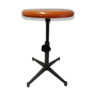 Tabouret en métal orange