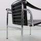 Le Corbusier Set of 2 Black Leather Armchairs Model- LC1 for Cassina, 1970s