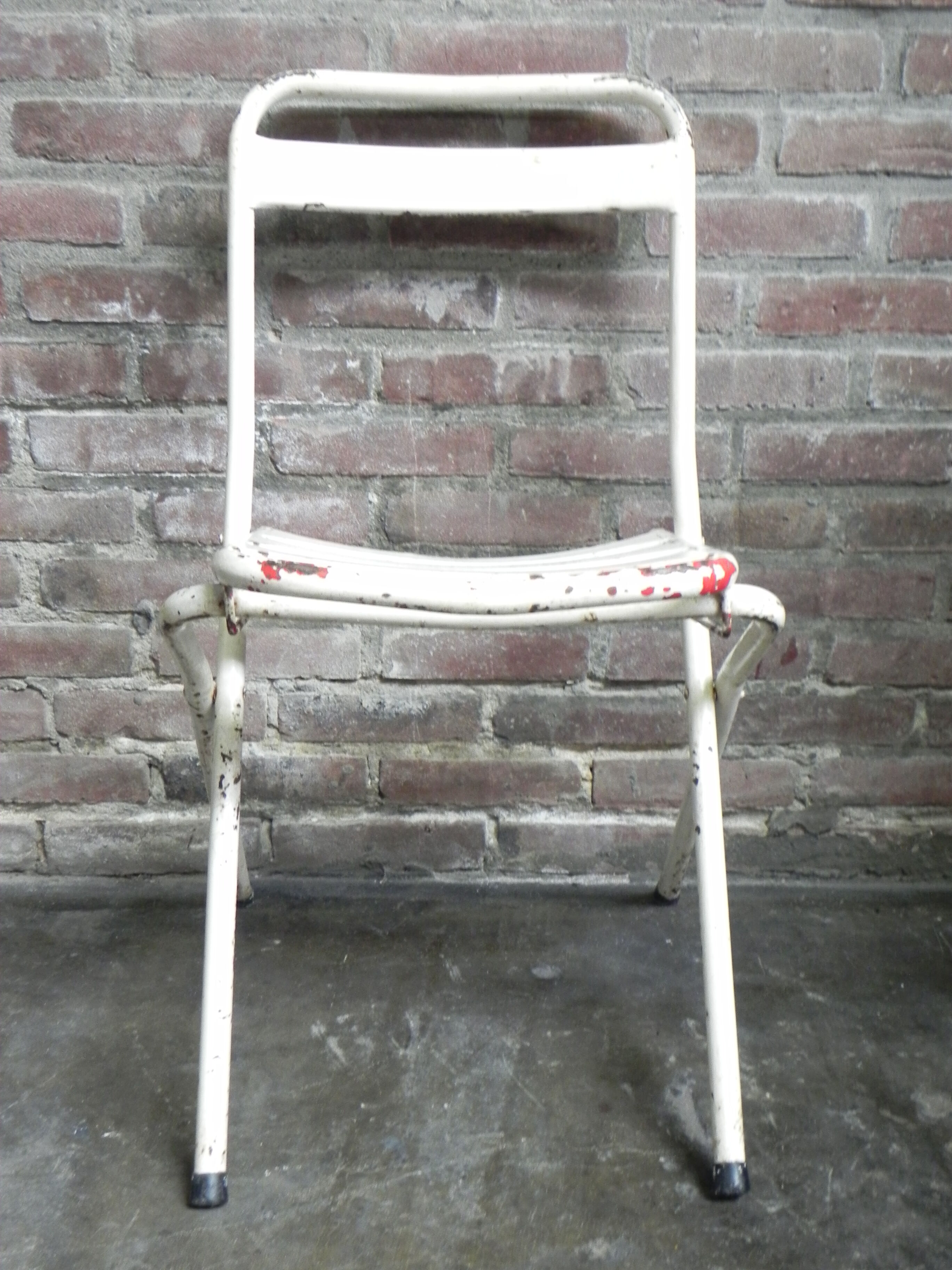 Industrial steel folding chair