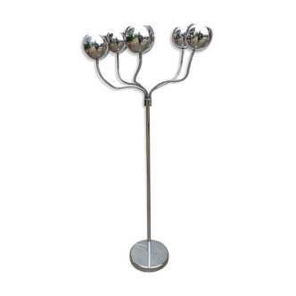 Lampadaire chrome design 20 ème siècle