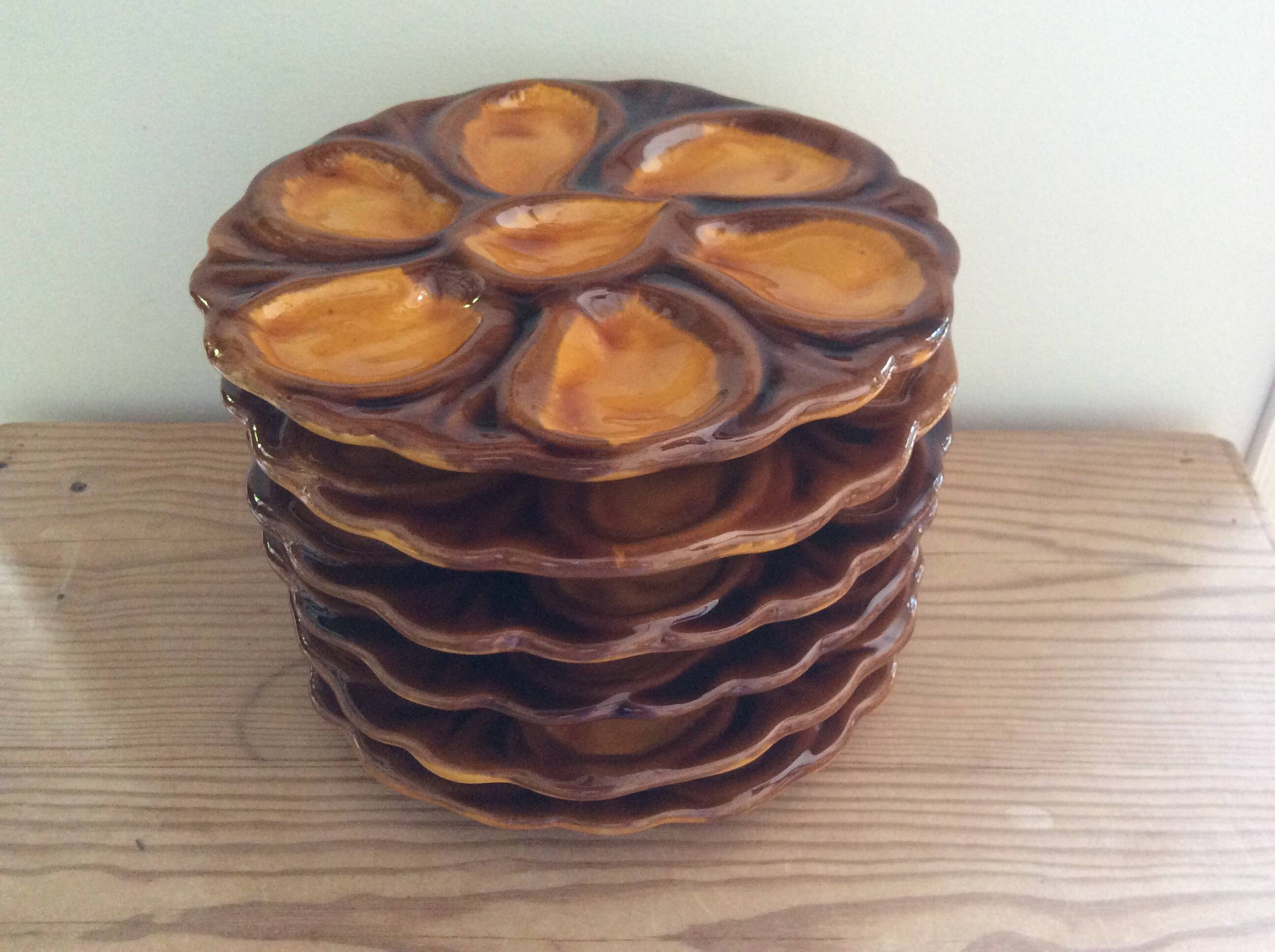 6 oyster plates