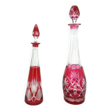 Crystal caraffe or decanters by Val Saint Lambert, 1960s