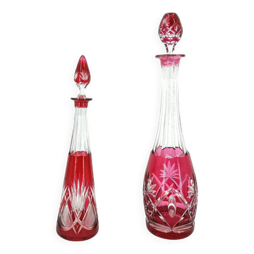 Crystal caraffe or decanters by Val Saint Lambert, 1960s