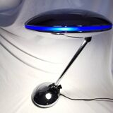Adjustable chrome metal UFO lamp, space age, UFO, Aluminor, France, 1980.
