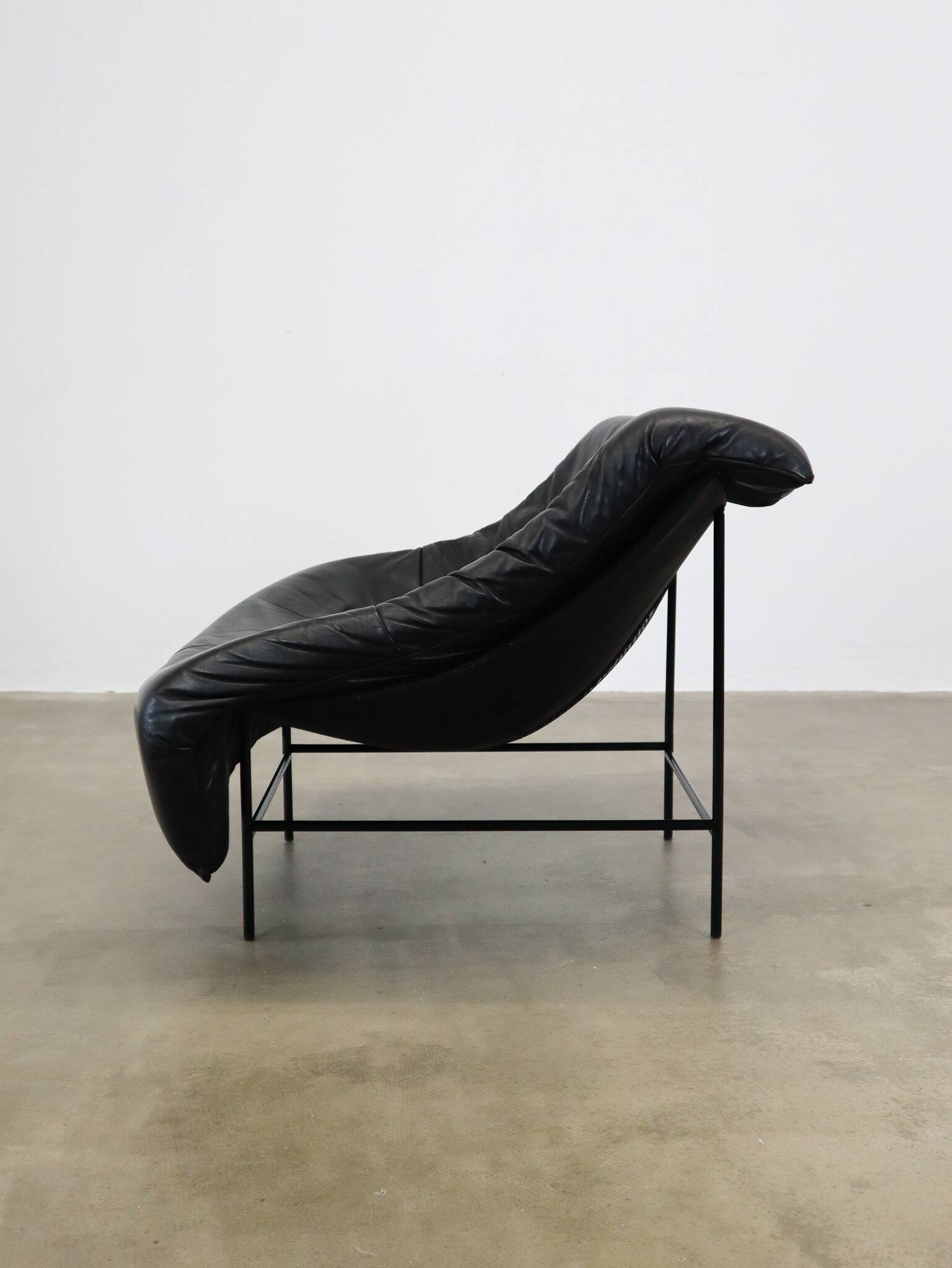vintage Black leather Butterfly chair by G. van den Berg for Montis, 1980s