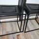 Lot de 4 chaises vintage cuir piqure sellier