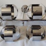 Space Age 4-light chandelier in chrome metal, 1970s