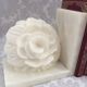 Pair of vintage alabaster bookends decor flower 1970