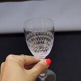 6 Antique Baccarat Crystal Engraved Wine/Port Glasses