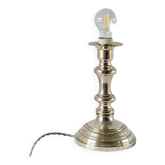 Silver metal lamp base