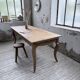 Farm table cherry wood with curved legs, 19th century.