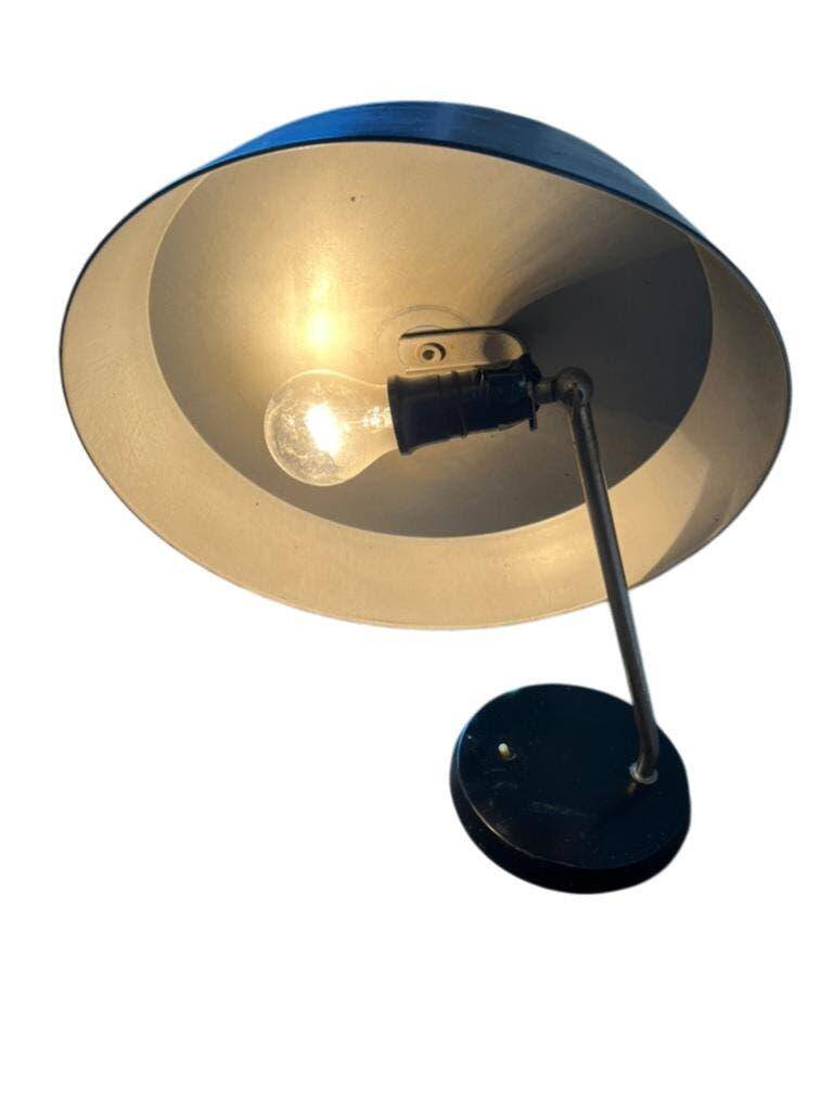 Lampe de table/de bureau vintage noire VEB Narva
