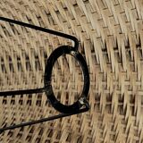 Pair of large Scandinavian rattan lamps from the 80s
